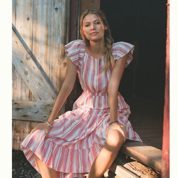 🌿|NWT| Anthropologie Striped Maxi Dress - Picture 1 of 11